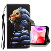 3D Colored Drawing Horizontal Flip PU Leather Case with Holder & Card Slots & Wallet