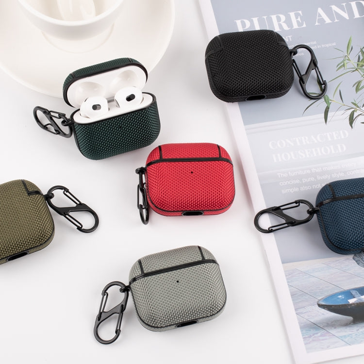 Funda protectora de nailon impermeable para auriculares inalámbricos con gancho para AirPods 3, para AirPods 3 Funda protectora de nailon impermeable para auriculares inalámbricos con gancho para AirPods 3, para AirPods 3
