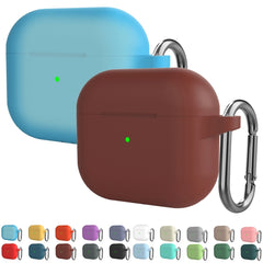 Funda protectora de silicona gruesa para auriculares inalámbricos con gancho para AirPods 3