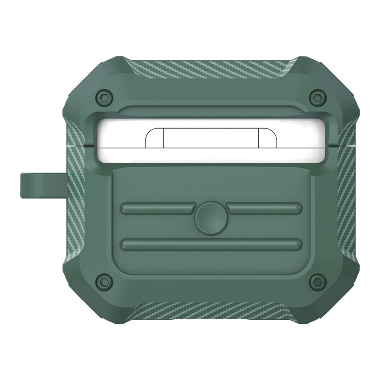 Estuche protector de TPU de fibra de carbono a prueba de golpes para auriculares inalámbricos, para AirPods 3 Estuche protector de TPU de fibra de carbono a prueba de golpes para auriculares inalámbricos, para AirPods 3