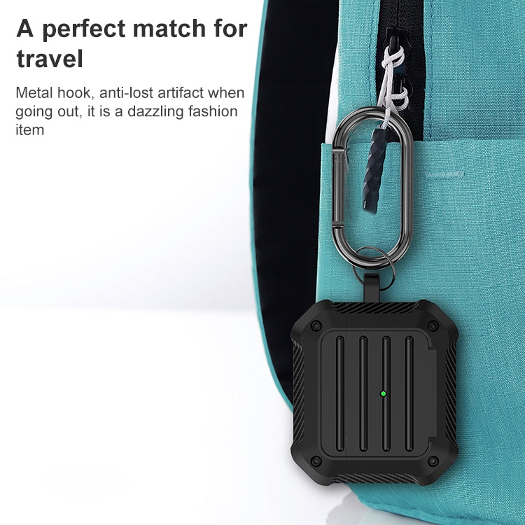 Estuche protector de TPU de fibra de carbono a prueba de golpes para auriculares inalámbricos, para AirPods 3 Estuche protector de TPU de fibra de carbono a prueba de golpes para auriculares inalámbricos, para AirPods 3