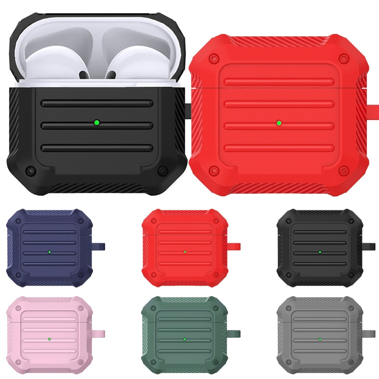 Estuche protector de TPU de fibra de carbono a prueba de golpes para auriculares inalámbricos, para AirPods 3 Estuche protector de TPU de fibra de carbono a prueba de golpes para auriculares inalámbricos, para AirPods 3