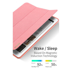 Funda para tableta DUX DUCIS Domo Series con tapa horizontal, magnética, de TPU + cuero PU, con soporte plegable triple y ranura para bolígrafo, para iPad Pro de 12,9 pulgadas 2017