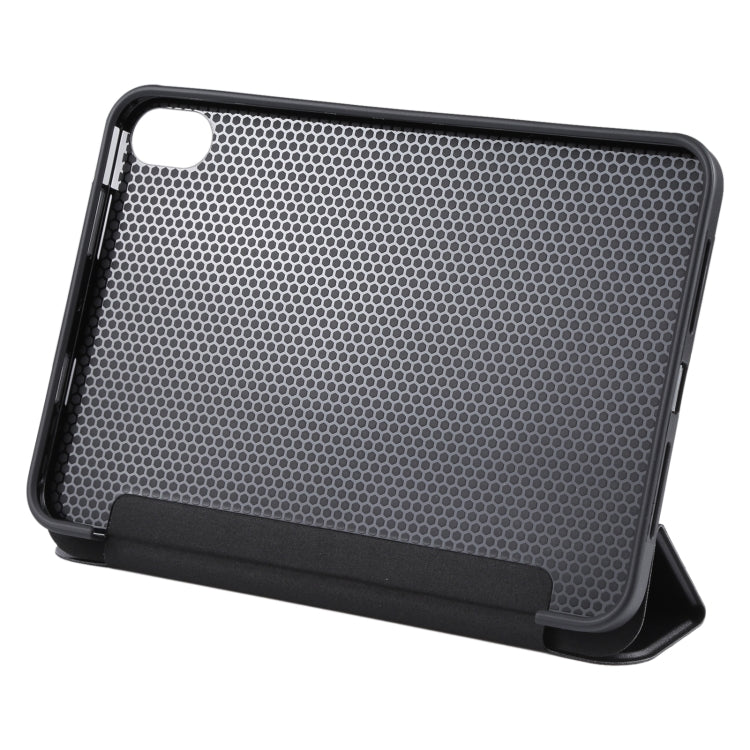 GEBEI Stoßfeste horizontale Flip-Tablet-Lederhülle mit dreifach klappbarem Halter, für iPad mini 2024 / mini 6 GEBEI Stoßfeste horizontale Flip-Tablet-Lederhülle mit dreifach klappbarem Halter, für iPad mini 2024 / mini 6