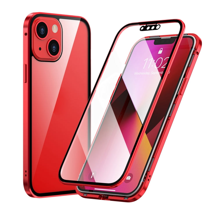 Funda de teléfono de vidrio templado de doble cara con marco de metal magnético HD, para iPhone 13 mini, para iPhone 13, para iPhone 13 Pro, para iPhone 13 Pro Max Funda de teléfono de vidrio templado de doble cara con marco de metal magnético HD, para iPhone 13 mini, para iPhone 13, para iPhone 13 Pro, para iPhone 13 Pro Max