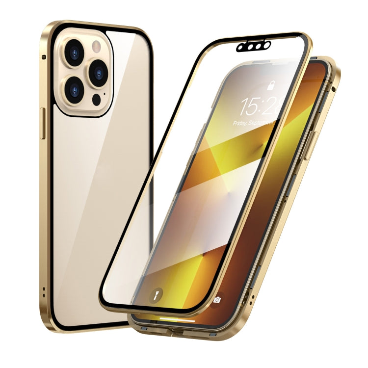 Funda de teléfono de vidrio templado de doble cara con marco de metal magnético HD, para iPhone 13 mini, para iPhone 13, para iPhone 13 Pro, para iPhone 13 Pro Max Funda de teléfono de vidrio templado de doble cara con marco de metal magnético HD, para iPhone 13 mini, para iPhone 13, para iPhone 13 Pro, para iPhone 13 Pro Max