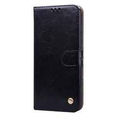 Business Style Oil Wax Texture Horizontal Flip Leather Case, with Holder & Card Slots & Wallet