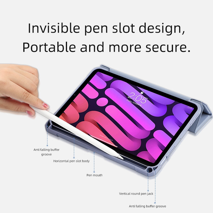 Funda de cuero con tapa horizontal para tableta de la serie Mutural Pinyue con soporte, ranura para lápiz y función de suspensión/activación, para iPad mini 6/mini 2024 Funda de cuero con tapa horizontal para tableta de la serie Mutural Pinyue con soporte, ranura para lápiz y función de suspensión/activación, para iPad mini 6/mini 2024