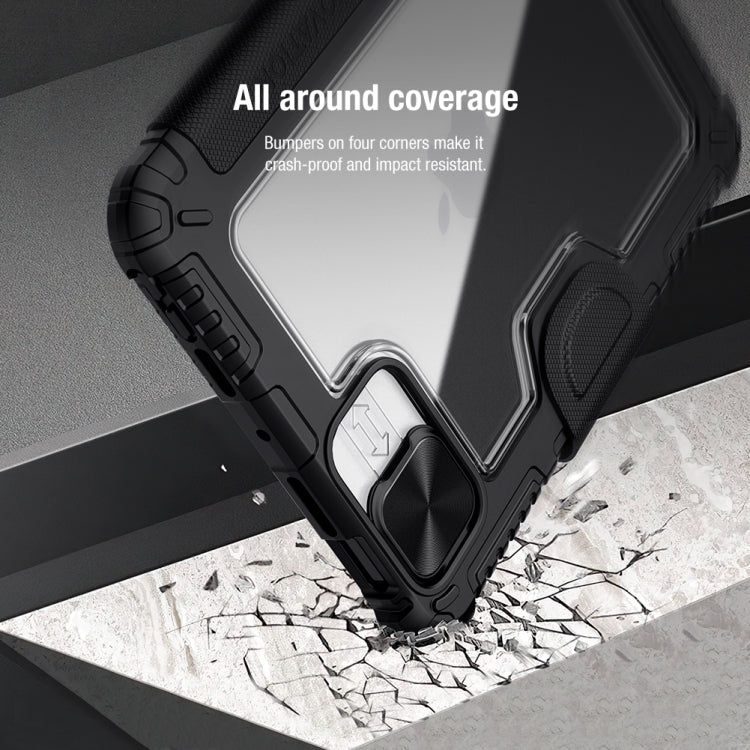 NILLKIN Bumper Pro - Funda de cuero con tapa horizontal para tableta con ranura para bolígrafo y soporte y función de suspensión/activación, para iPad mini 6/mini 2024 NILLKIN Bumper Pro - Funda de cuero con tapa horizontal para tableta con ranura para bolígrafo y soporte y función de suspensión/activación, para iPad mini 6/mini 2024