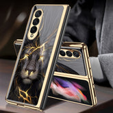 GKK Electroplating Painted Tempered Glass Phone Case, For Samsung Galaxy Z Fold3 5G