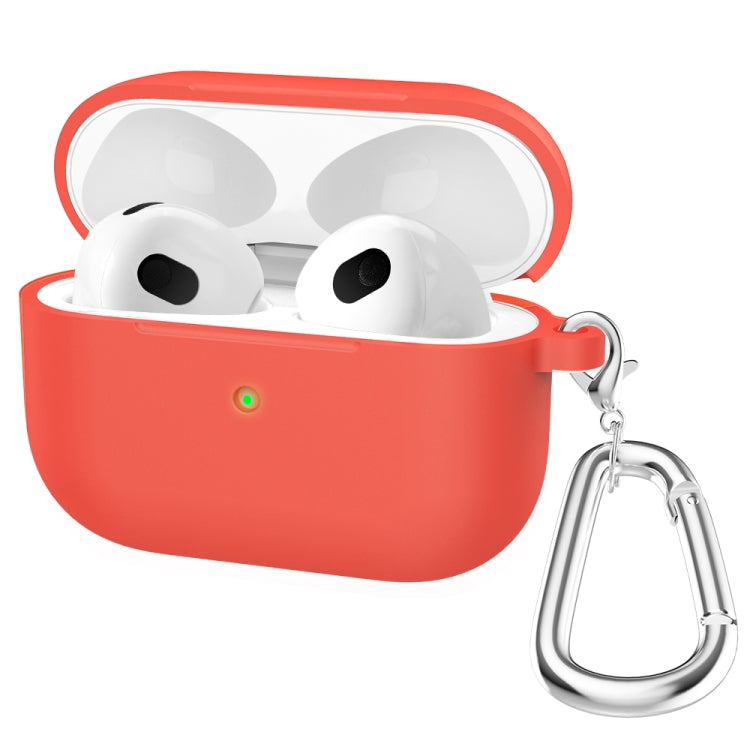 Funda protectora de silicona gruesa con parte inferior redonda para auriculares con gancho para AirPods 3 Funda protectora de silicona gruesa con parte inferior redonda para auriculares con gancho para AirPods 3