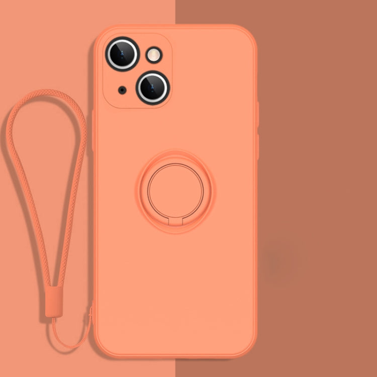 All-inclusive Liquid Silicone Phone Protective Case with Ring Holder & Lanyard, For iPhone 13 All-inclusive Liquid Silicone Phone Protective Case with Ring Holder & Lanyard, For iPhone 13