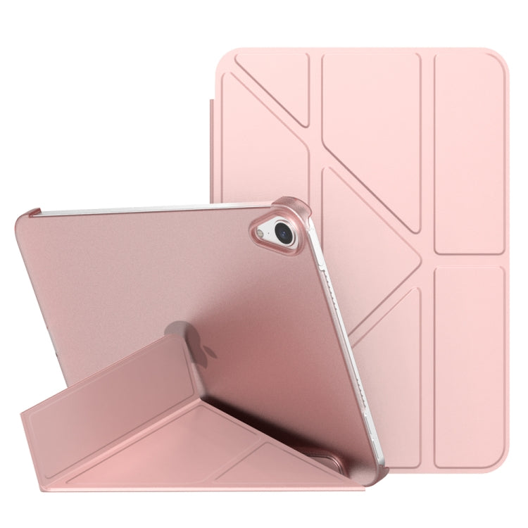 Funda de cuero para tableta deformable de PC translúcida mate de doble cara con soporte y función de suspensión/activación, para iPad mini 2024 / mini 6 Funda de cuero para tableta deformable de PC translúcida mate de doble cara con soporte y función de suspensión/activación, para iPad mini 2024 / mini 6