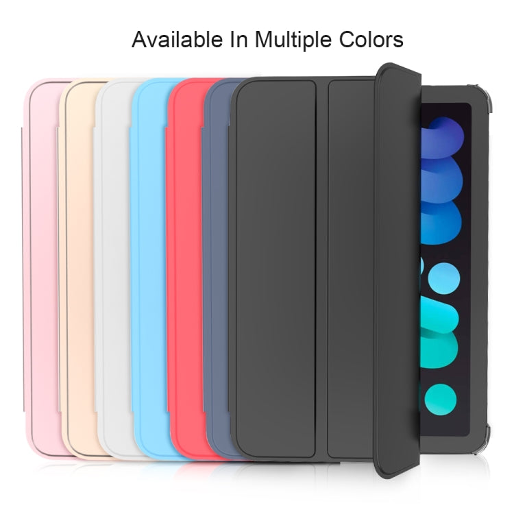 Funda de cuero translúcida mate de doble cara para tableta con soporte plegable en 3 direcciones y función de suspensión/activación, para iPad mini 2024/mini 6 Funda de cuero translúcida mate de doble cara para tableta con soporte plegable en 3 direcciones y función de suspensión/activación, para iPad mini 2024/mini 6