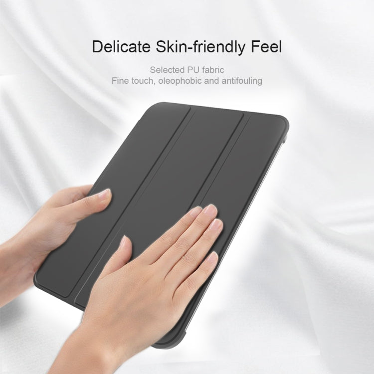 Funda de cuero translúcida mate de doble cara para tableta con soporte plegable en 3 direcciones y función de suspensión/activación, para iPad mini 2024/mini 6 Funda de cuero translúcida mate de doble cara para tableta con soporte plegable en 3 direcciones y función de suspensión/activación, para iPad mini 2024/mini 6