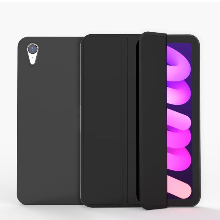 Funda de piel sintética mate de doble cara para tableta con soporte plegable en 3 direcciones y función de suspensión/activación, para iPad mini 2024/mini 6 Funda de piel sintética mate de doble cara para tableta con soporte plegable en 3 direcciones y función de suspensión/activación, para iPad mini 2024/mini 6