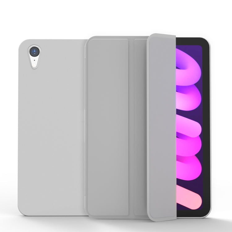 Funda de piel sintética mate de doble cara para tableta con soporte plegable en 3 direcciones y función de suspensión/activación, para iPad mini 2024/mini 6 Funda de piel sintética mate de doble cara para tableta con soporte plegable en 3 direcciones y función de suspensión/activación, para iPad mini 2024/mini 6
