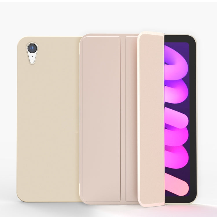 Funda de piel sintética mate de doble cara para tableta con soporte plegable en 3 direcciones y función de suspensión/activación, para iPad mini 2024/mini 6 Funda de piel sintética mate de doble cara para tableta con soporte plegable en 3 direcciones y función de suspensión/activación, para iPad mini 2024/mini 6