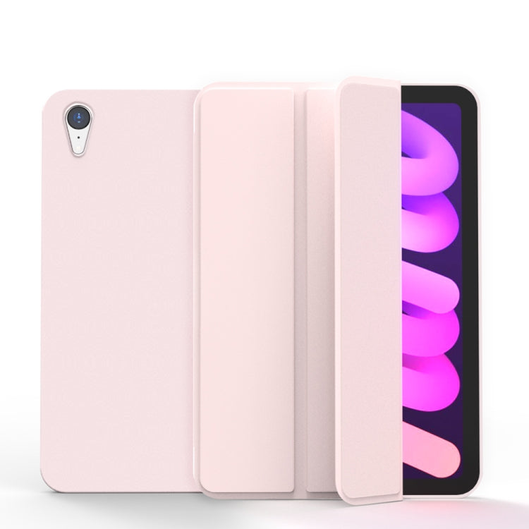 Funda de piel sintética mate de doble cara para tableta con soporte plegable en 3 direcciones y función de suspensión/activación, para iPad mini 2024/mini 6 Funda de piel sintética mate de doble cara para tableta con soporte plegable en 3 direcciones y función de suspensión/activación, para iPad mini 2024/mini 6