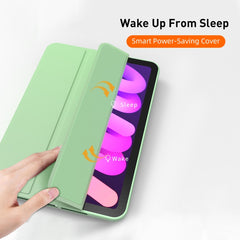 Funda de piel sintética mate de doble cara para tableta con soporte plegable en 3 direcciones y función de suspensión/activación, para iPad mini 2024/mini 6