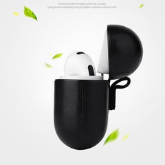 Estuche protector con textura Crazy Horse para auriculares AirPods 3 con hebilla para colgar