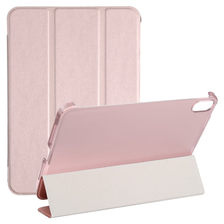 Funda de cuero con tapa horizontal y tres pliegues con textura de seda para tableta con soporte, para iPad mini 2024 / mini 6 Funda de cuero con tapa horizontal y tres pliegues con textura de seda para tableta con soporte, para iPad mini 2024 / mini 6