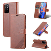 AZNS Sheepskin Texture Horizontal Flip Leather Phone Case with Holder & Card Slots & Wallet, For Xiaomi Redmi Note 11 / Poco M4 Pro 5G
