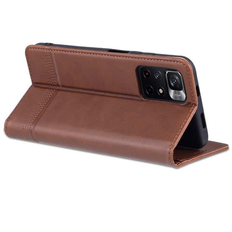 AZNS Magnetic Calf Texture Horizontal Flip Leather Phone Case with Card Slots & Holder & Wallet, For Xiaomi Redmi Note 11 AZNS Magnetic Calf Texture Horizontal Flip Leather Phone Case with Card Slots & Holder & Wallet, For Xiaomi Redmi Note 11