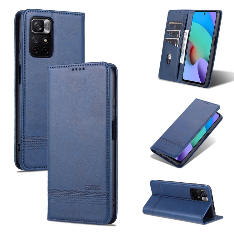 AZNS Magnetic Calf Texture Horizontal Flip Leather Phone Case with Card Slots & Holder & Wallet, For Xiaomi Redmi Note 11 AZNS Magnetic Calf Texture Horizontal Flip Leather Phone Case with Card Slots & Holder & Wallet, For Xiaomi Redmi Note 11