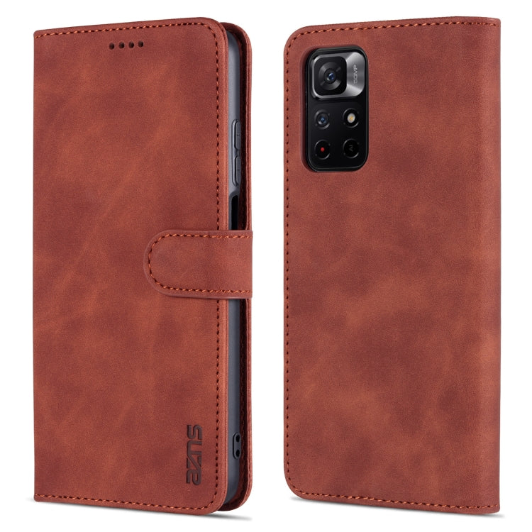 AZNS Skin Feel Calf Texture Horizontal Flip Leather Phone Case with Card Slots & Holder & Wallet, For Xiaomi Redmi Note 11 / Poco M4 Pro 5G AZNS Skin Feel Calf Texture Horizontal Flip Leather Phone Case with Card Slots & Holder & Wallet, For Xiaomi Redmi Note 11 / Poco M4 Pro 5G