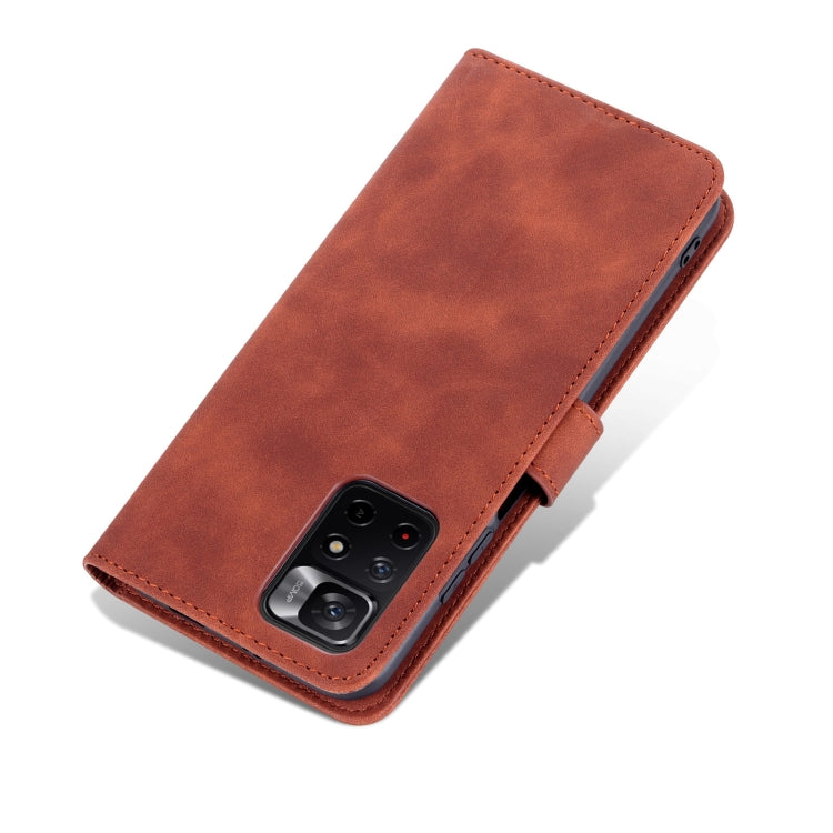 AZNS Skin Feel Calf Texture Horizontal Flip Leather Phone Case with Card Slots & Holder & Wallet, For Xiaomi Redmi Note 11 / Poco M4 Pro 5G AZNS Skin Feel Calf Texture Horizontal Flip Leather Phone Case with Card Slots & Holder & Wallet, For Xiaomi Redmi Note 11 / Poco M4 Pro 5G