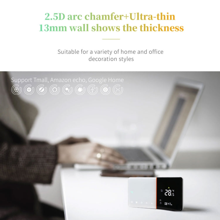 BHT-005-GCLW 220V AC 3A Smart Home Heating Thermostat for EU Box, Control Boiler Heating with Only Internal Sensor & WIFI Connection, BHT-005-GCLW BHT-005-GCLW 220V AC 3A Smart Home Heating Thermostat for EU Box, Control Boiler Heating with Only Internal Sensor & WIFI Connection, BHT-005-GCLW