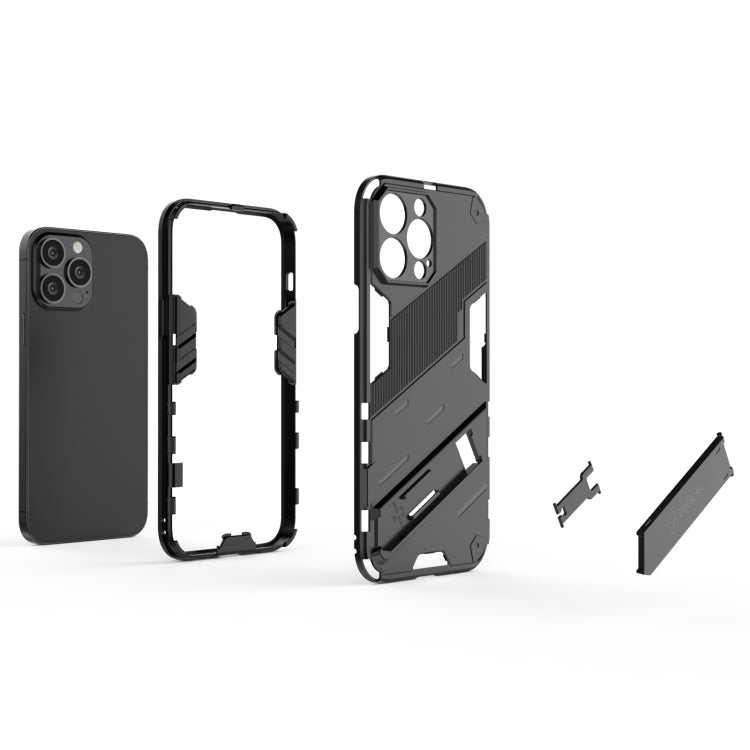 Punk Armor 2 in 1 PC + TPU Phone Case with Invisible Holder, For iPhone 13 Pro Max Punk Armor 2 in 1 PC + TPU Phone Case with Invisible Holder, For iPhone 13 Pro Max