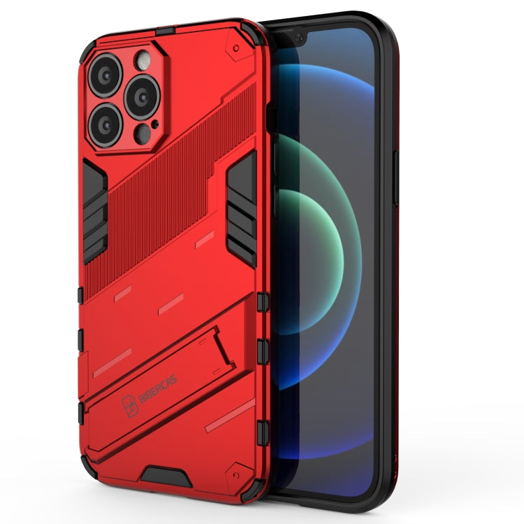 Punk Armor 2 in 1 PC + TPU Phone Case with Invisible Holder, For iPhone 13 Pro Max Punk Armor 2 in 1 PC + TPU Phone Case with Invisible Holder, For iPhone 13 Pro Max