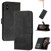 Cubic Skin Feel Flip Leather Phone Case, For iPhone XS Max, For iPhone SE 2022 / SE 2020 / 7 / 8, For iPhone 7 Plus / 8 Plus