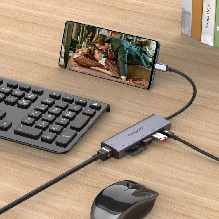 amalink 95122D Type-C / USB-C to RJ45 + 2 Ports USB + PD 3.0 Multi-function HUB, 95122D amalink 95122D Type-C / USB-C to RJ45 + 2 Ports USB + PD 3.0 Multi-function HUB, 95122D