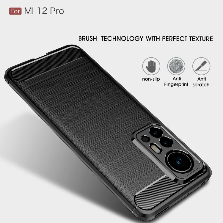 Brushed Texture Carbon Fiber TPU Phone Case, For Xiaomi 12 Pro 5G, For Xiaomi Mi 12 Ultra 5G Brushed Texture Carbon Fiber TPU Phone Case, For Xiaomi 12 Pro 5G, For Xiaomi Mi 12 Ultra 5G