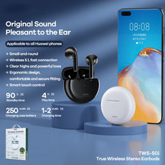 REMAX TWS-50i True Wireless Stereo Bluetooth-Kopfhörer, Schwarz