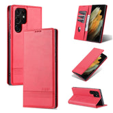 AZNS Magnetic Calf Texture Horizontal Flip Leather Phone Case, For Samsung Galaxy S22 Ultra 5G