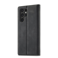 LC.IMEEKE Soft PU + TPU Magnetic Skin-friendly Feeling Leather Phone Case, For Samsung Galaxy S22 Ultra, For Samsung Galaxy S22
