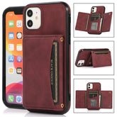Dreifach gefaltete Leder-Telefonhülle mit Kartenfach & Geldbörse & Halter, für iPhone 12 mini, für iPhone 11 Pro Max, für iPhone 11 Pro, für iPhone 11, für iPhone XR, für iPhone 8 Plus & 7 Plus