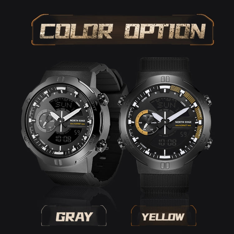 NORTH EDGE HORNET Dual Digital Alarm Clock Timing Men Luminous Sports Watch NORTH EDGE HORNET Dual Digital Alarm Clock Timing Men Luminous Sports Watch