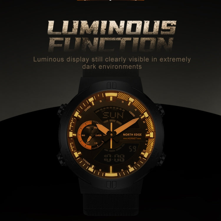 NORTH EDGE HORNET Dual Digital Alarm Clock Timing Men Luminous Sports Watch NORTH EDGE HORNET Dual Digital Alarm Clock Timing Men Luminous Sports Watch