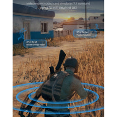 awei GM-5 USB + 3.5mm Ambient Light Gaming Wired Headset with Microphone