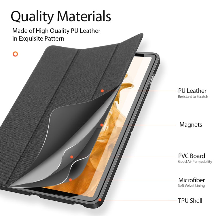 DUX DUCIS Domo Series Magnetic PU Leather Tablet Case, For Samsung Galaxy Tab S8 / Galaxy Tab S7 DUX DUCIS Domo Series Magnetic PU Leather Tablet Case, For Samsung Galaxy Tab S8 / Galaxy Tab S7