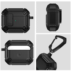 Estuche protector a prueba de golpes para auriculares con gancho para AirPods 3, para AirPods 3
