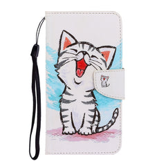 3D Colored Drawing Horizontal Flip PU Leather Case with Holder & Card Slots & Wallet