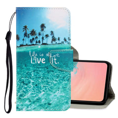 3D Colored Drawing Horizontal Flip PU Leather Case with Holder & Card Slots & Wallet