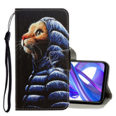 3D Colored Drawing Horizontal Flip PU Leather Case with Holder & Card Slots & Wallet