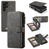 CaseMe-007 Detachable Multifunctional Leather Phone Case, For Samsung Galaxy S22 Ultra 5G